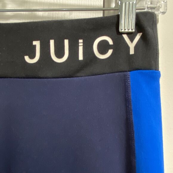 Juicy Couture Sport athletic leggings yoga pants athleisure sz M blue fitted - Picture 2 of 6